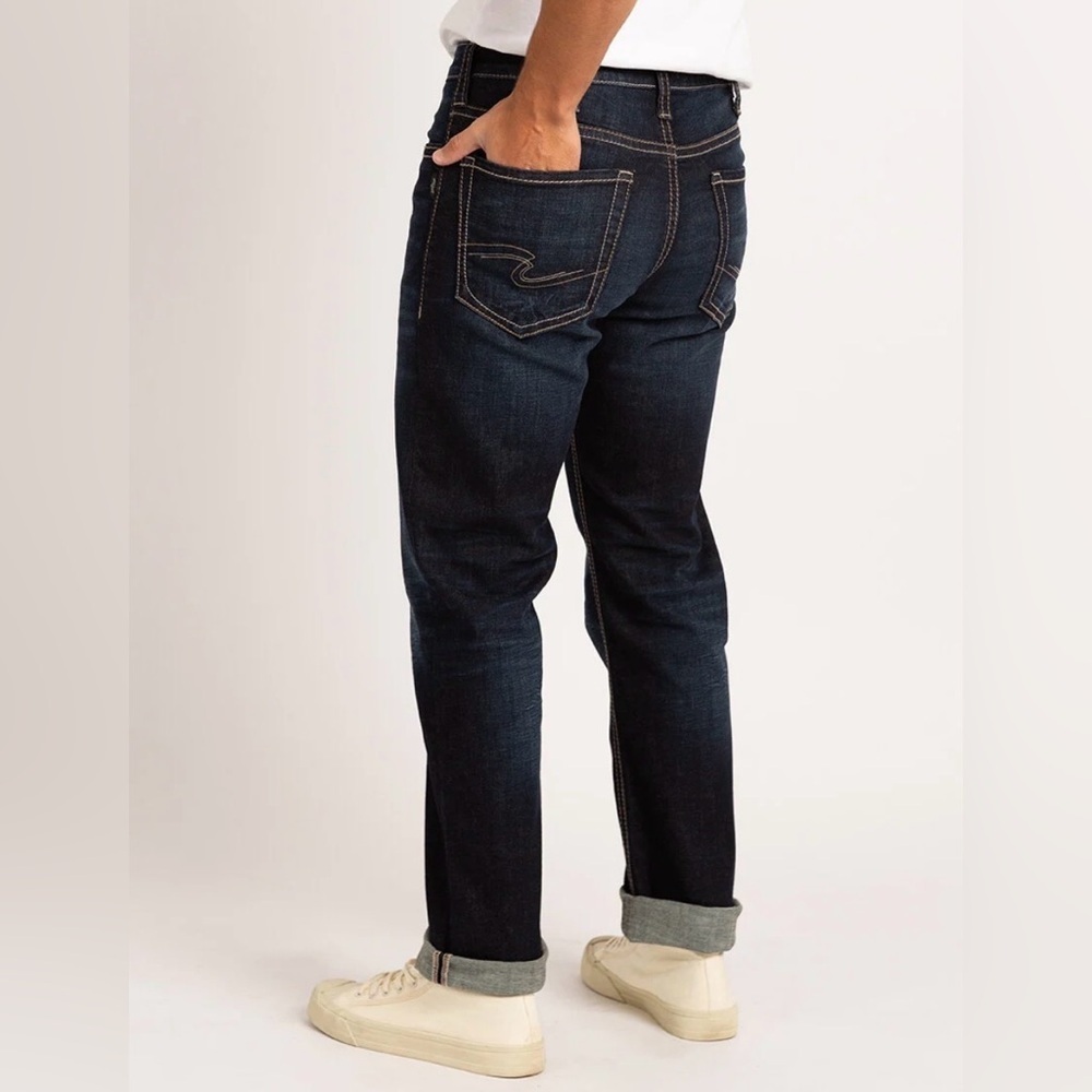 Bootlegger Jeans Men's Dark Blue Straight Jeans with Excellent Condition
